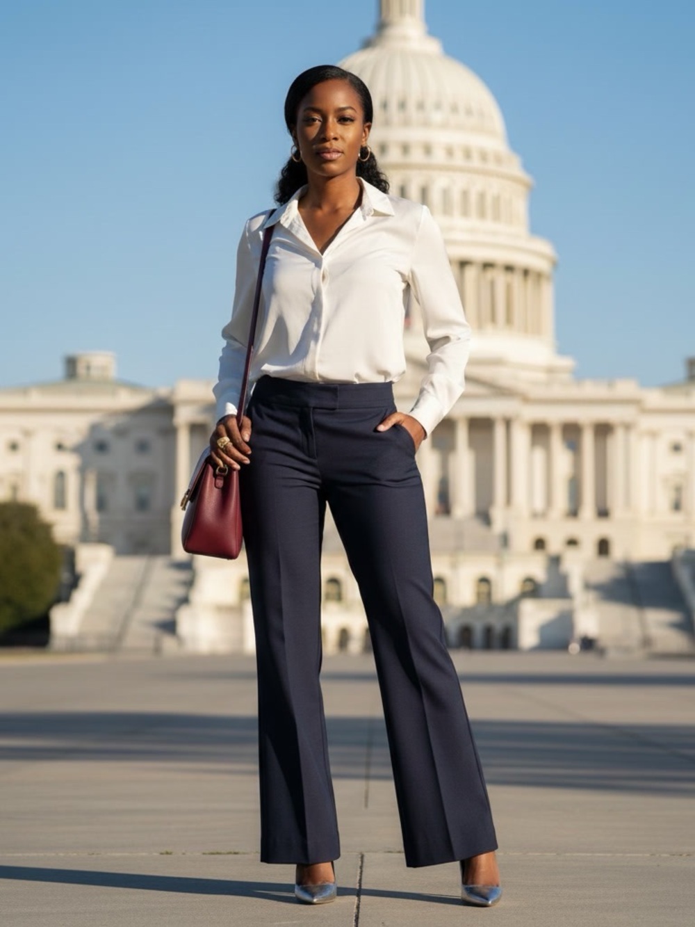The Limited Cassidy Fit Navy Dress Pants Size 10L Trousers Bootcut Long